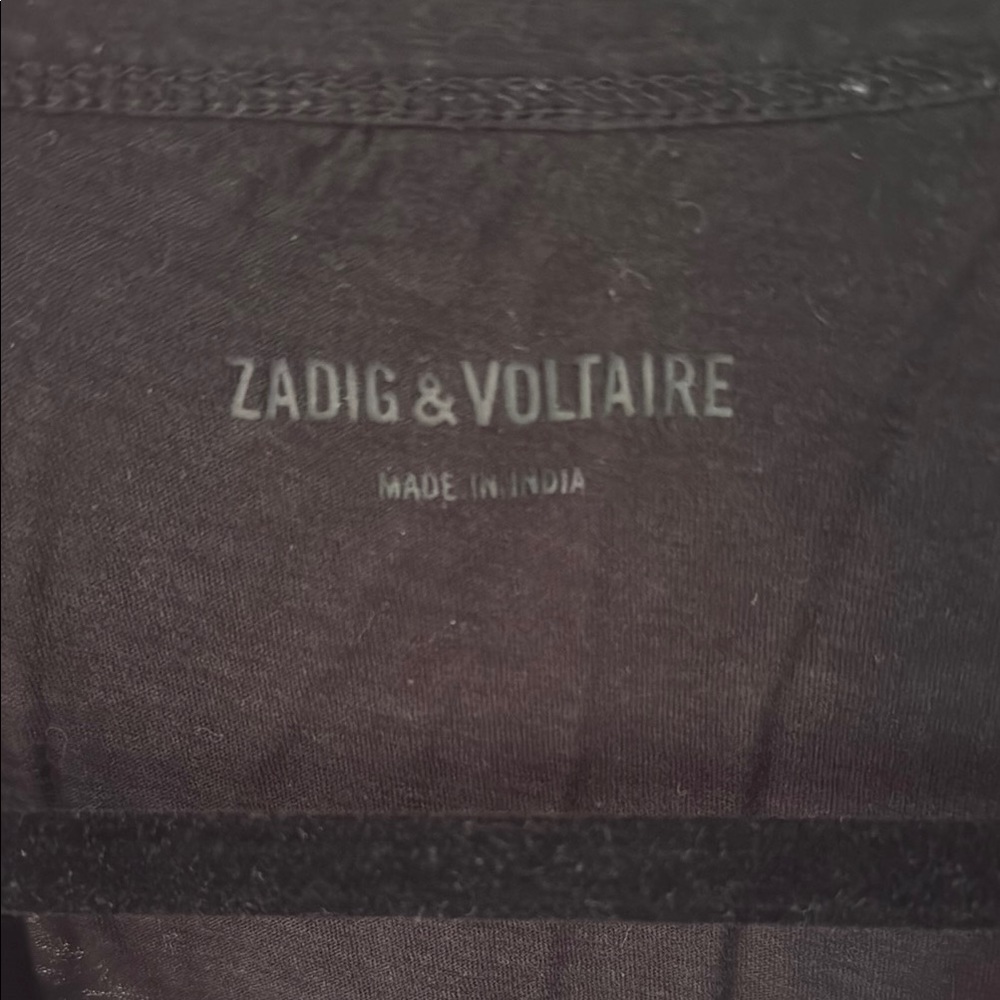 Zadig & Voltaire Black Muscle Tee with Lightning Bolt - Picture 4 of 10